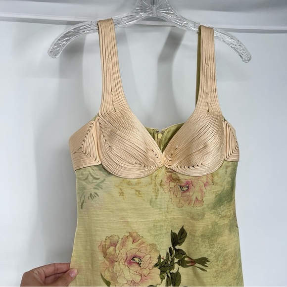 Geisha Designs Formal Sleeveless Floral Cream Romantic Maxi Slip Dress Gown XS - Picture 5 of 11